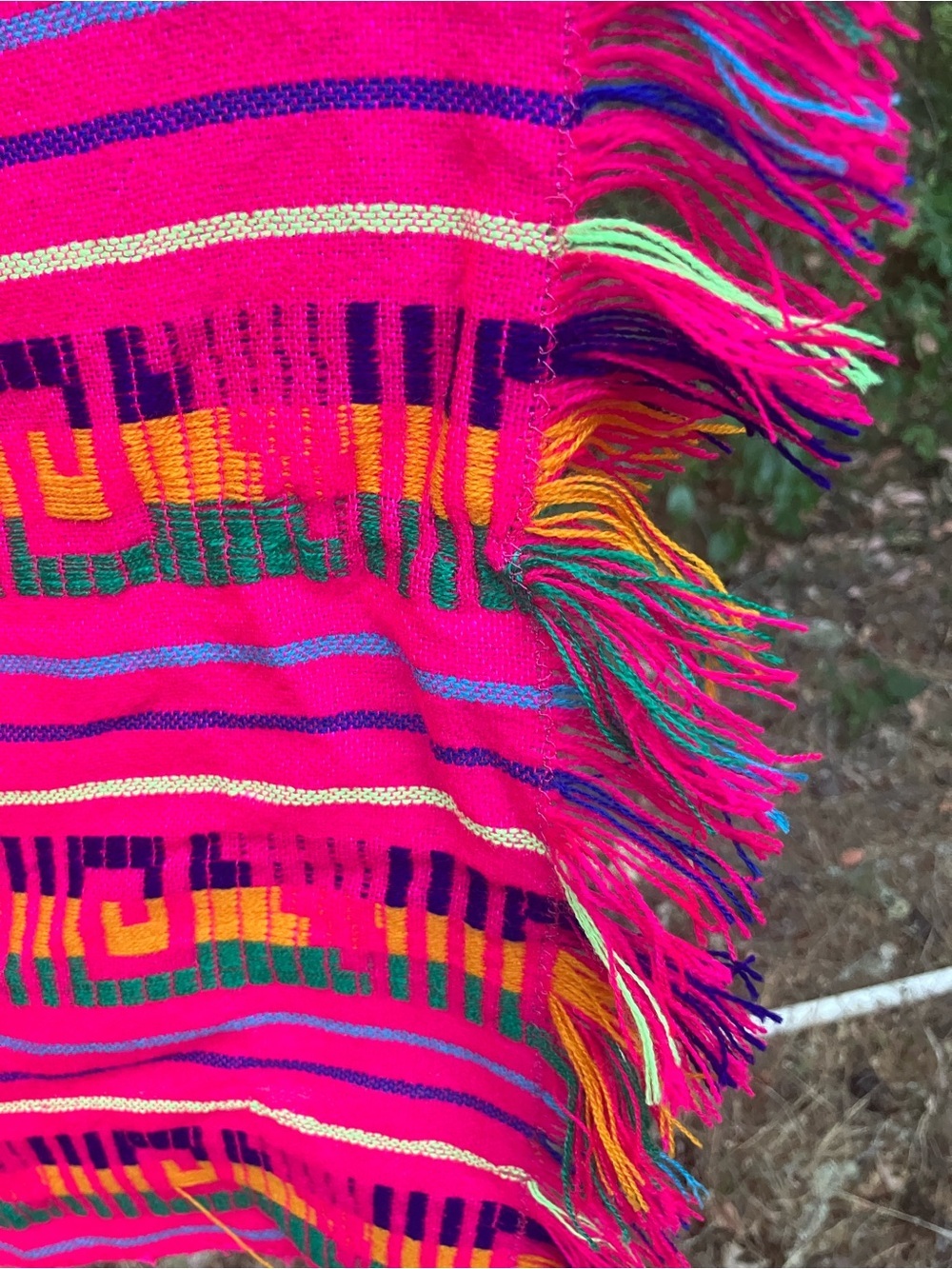 Hand woven shawl or blanket 74” x 31” machine loomed - Picture 5 of 9